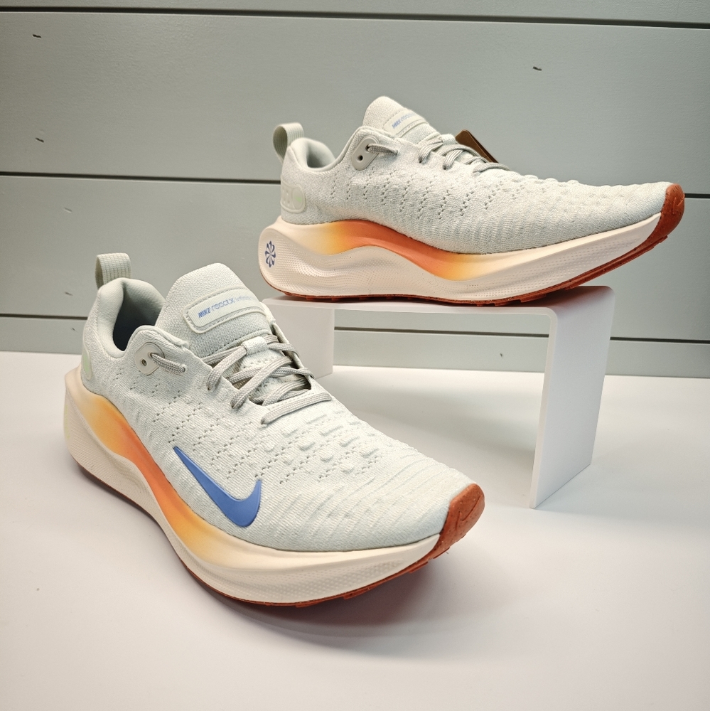 Nike ReactX Infinity Run 4 Sea Glass Safety Orange Running Sneakers Women's 11